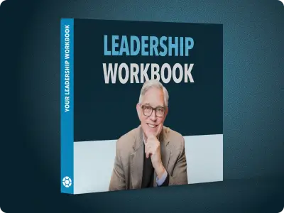 The cover of a book titled Leadership Workbook